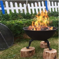 FS-601 Flame Pit Döküm Ateş Çukuru: 65cm Çap, 10mm Kalın, Yüksek Isı Dayanımı