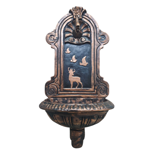 FS-902 Flame Stove Bakır Desenli Alüminyum Bahçe Çeşmesi Dış Mekan Su Kaynağı