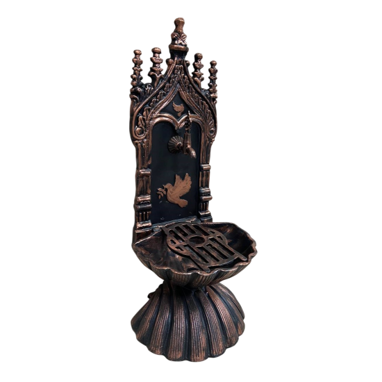 FS-904 Bakır Midye Flame Stove Zarif Kuş Motifli Flame Stove FS-904 Bakır Midye Alüminyum Bahçe Çeşmesi