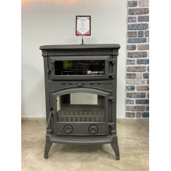 FS-012 Flame Stove Sirius Maxi 4 Fırınlı Döküm Soba: Yüksek Verimli Odun Kömür Isıtıcı