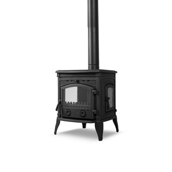 FS-014YK Flame Stove Sirius Ultra Yan Kapaklı Pik Döküm Odun Kömür Sobası