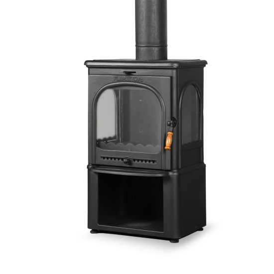 FS-022ST Flame Stove Modena Lux Style 3 Camlı Yüksek Verimli Odun Kömür Döküm Soba
