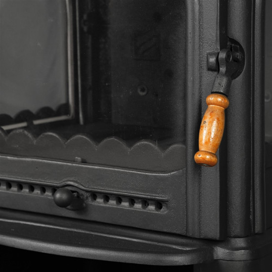 FS-022ST Flame Stove Modena Lux Style 3 Camlı Yüksek Verimli Odun Kömür Döküm Soba