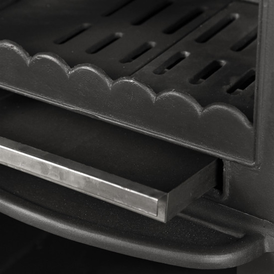 FS-022ST Flame Stove Modena Lux Style 3 Camlı Yüksek Verimli Odun Kömür Döküm Soba