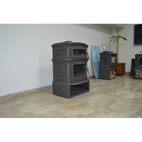 FS-033YKST Flame Stove Altara Premium YK Döküm Soba: Çift Yanmalı, Fırınlı, Odunluklu