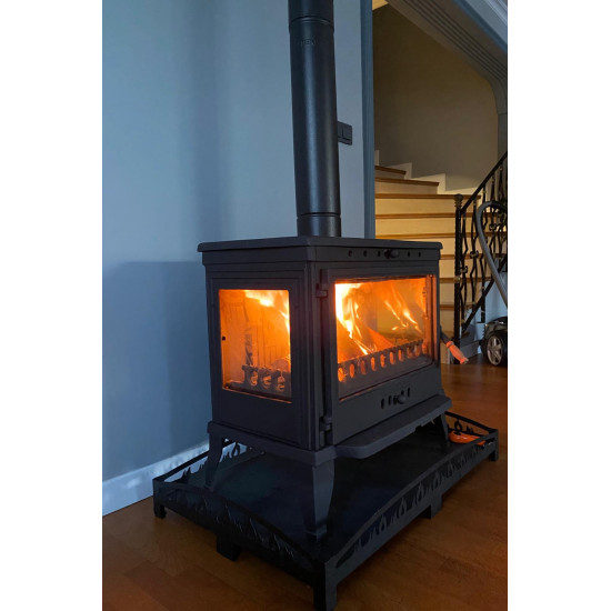 FS-042 Flame Stove Retro Lux Yüksek Verimli Döküm Odun Kömür Sobası Çift Yanmalı