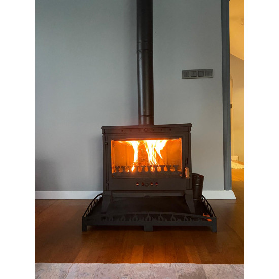 FS-042 Flame Stove Retro Lux Yüksek Verimli Döküm Odun Kömür Sobası Çift Yanmalı