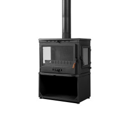 FS-042YKST Flame Stove Retro Lux YK Stil Döküm Soba, Yan Kapaklı, Odunluklu, 3 Camlı, 10 kW