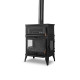 FS-045YK Flame Stove Retro Lux Emaye Fırınlı Döküm Odun Kömür Sobası Yan Kapaklı Yüksek Verimli.