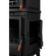 FS-045YK Flame Stove Retro Lux Emaye Fırınlı Döküm Odun Kömür Sobası Yan Kapaklı Yüksek Verimli.