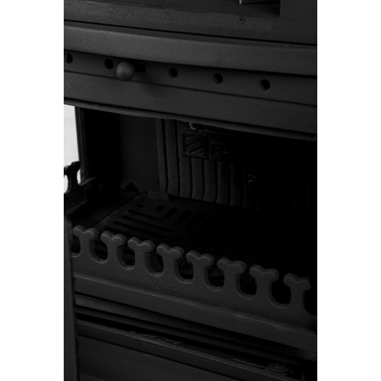 FS-045YK Flame Stove Retro Lux Emaye Fırınlı Döküm Odun Kömür Sobası Yan Kapaklı Yüksek Verimli.