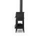 FS-045YK Flame Stove Retro Lux Emaye Fırınlı Döküm Odun Kömür Sobası Yan Kapaklı Yüksek Verimli.