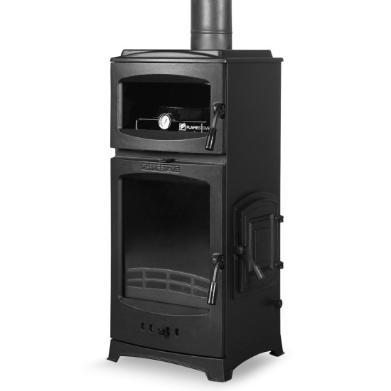 FS-203YK Flame Stove Lodi Gurme Fırınlı Döküm Soba, A Sınıfı, Çift Yanmalı, 8 kW