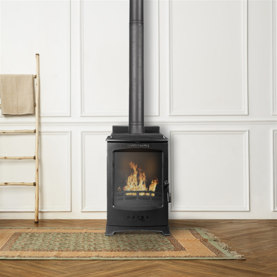 FS-211 Flame Stove Lodi Krom Hazneli Yüksek Verimli A Sınıfı Pelet Sobası 7 kW