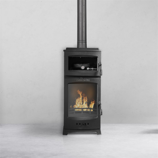 FS-213 Flame Stove Lodi Gurme Pelet Soba Fırınlı, A Sınıfı, Schott Robax Camlı, 12 kW