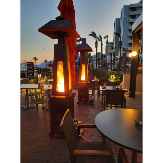 FS-301 Flame Stove Pelet Odun Sobası Volcano Pro Yüksek Verimli Çelik Kuzine